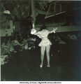Tap dancing performance at modern art-themed costume dance, The University of Iowa, March 1940