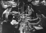 Students in physiology laboratory, 1936