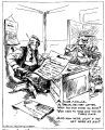 Maybe the mails are so slow because Mr. Burleson is trying to do all the work himself to save clerk time.