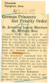 German prisoners get priority order