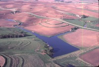 Contoured farmland and Crawford Creek 