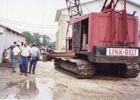 1993 Flood water being piped into the Iowa River