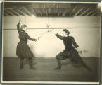 Women fencing, The University of Iowa, November 22, 1890