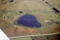 Larry Braby's Farm Before and After a Wetland Construction Project.