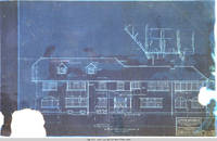 Grey house front south elevation plan