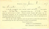 Receipt of annual report and tax for Vesta Rebekah Lodge no. 576, Alvord, Iowa, January 8, 1917