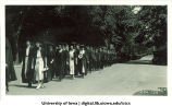 Commencement procession on Clinton Street, The University of Iowa, June 5, 1923