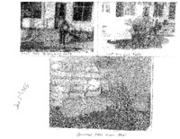 Three photographs of H.L. Harris and the Beaman Mail room, Dec. 1, 1955.