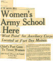 F.R. signs bill - women's army school here