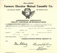 Farmers Elevator Mutual Casualty Co. Certificate 