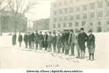 Skiing on campus, The University of Iowa, 1920s