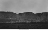 Cliff of Niobrara chalk on Cheyenne River east of Fall River, Hot Springs, S.D., late 1890s or early 1900s