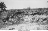 Quarry with Niagaran Limestone and Le Claire limestone, Sugar Creek, Iowa, late 1890s or early 1900s