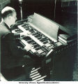 Organist in radio broadcast, The University of Iowa, 1940s