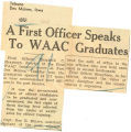 First officer speaks to WAAC graduates