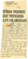 German prisoners drop propaganda slips for Americans