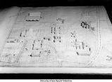 Campus map, The University of Iowa, between 1950 and 1955
