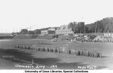 Governor's Day on Iowa Field, cadets standing at attention, The University of Iowa, 1916
