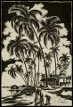 Person, palms, Ceylon