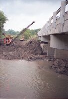 1993 Cranes doing work on Flint Creek
