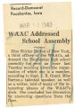 WAAC addressed school assembly