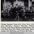 Wright High School Baseball Team, 1914; Mahaska County; Iowa