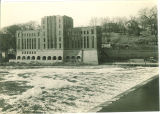 Hydraulics Laboratory from Burlington Street bridge, the University of Iowa, circa 1933