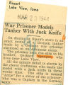 War prisoner models tanker with jack knife