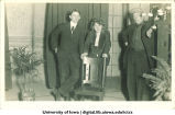 Three actors in theatrical production, The University of Iowa, ca. 1920