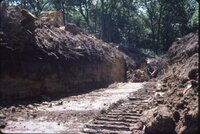 1986 Area excavated for pond