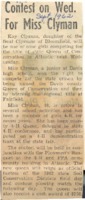 1962 - Kay Clyman wins queen contest