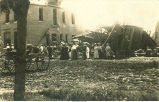 Building ruins after explosion, Fredericksburg, Iowa, June 22, 1909