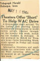 Theatres offer 'short' to help WAC drive