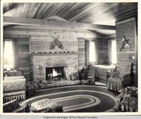 View of fireplace in living room