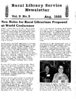 Rural Library Service Newsletter
