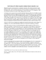 St. Peter Evangelical Lutheran Church in Garnavillo, Iowa -brief history<br />
