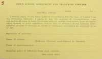Town School Agreement: Traveling Library 