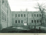 Interior courtyard of South Quadrangle, The University of Iowa, 1940s
