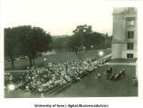 Vesper service on west side of Old Capitol, The University of Iowa, Summer 1930
