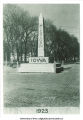 Homecoming monument near the Pentacrest, The University of Iowa, 1923