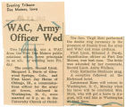 WAC, army officer wed