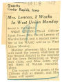 Mrs. Lennox, 2 Wacks in West Union Monday