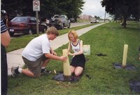 1999 Two high school students plant a tree