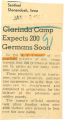 Clarinda Camp expects 200 Germans soon