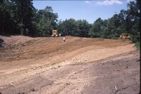 1986 Area excavated for pond
