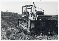 1977 Earthmoving machines move dirt for Geode Wonderland Project