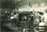 Still life studio with students at easels, The University of Iowa, 1920s