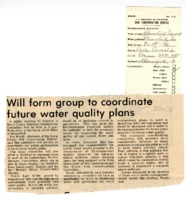 1976 - Will form group to coordinate future water quality plans