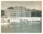 River view of Hydraulics Laboratory, the University of Iowa, 1940s?