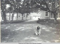 John, Jr. crouching on lane